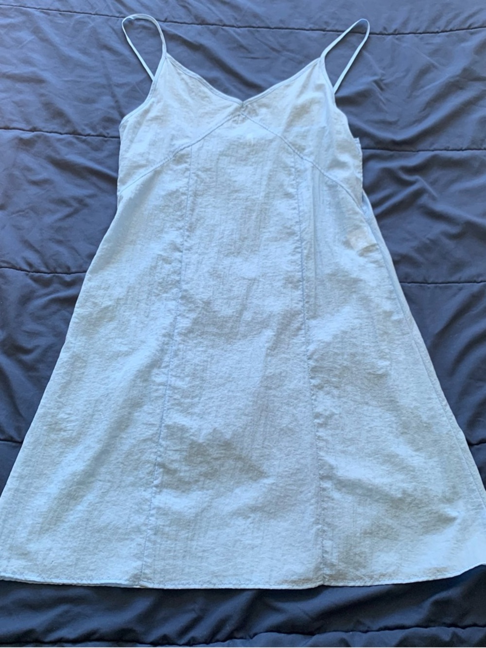 Sheer light blue slip dress